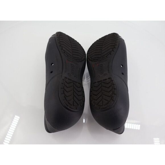 CROCS Women's Alice Flat Size 7 Ballet Shoe Black Rubber Casual Comfy Cap Toe - Picture 6 of 8